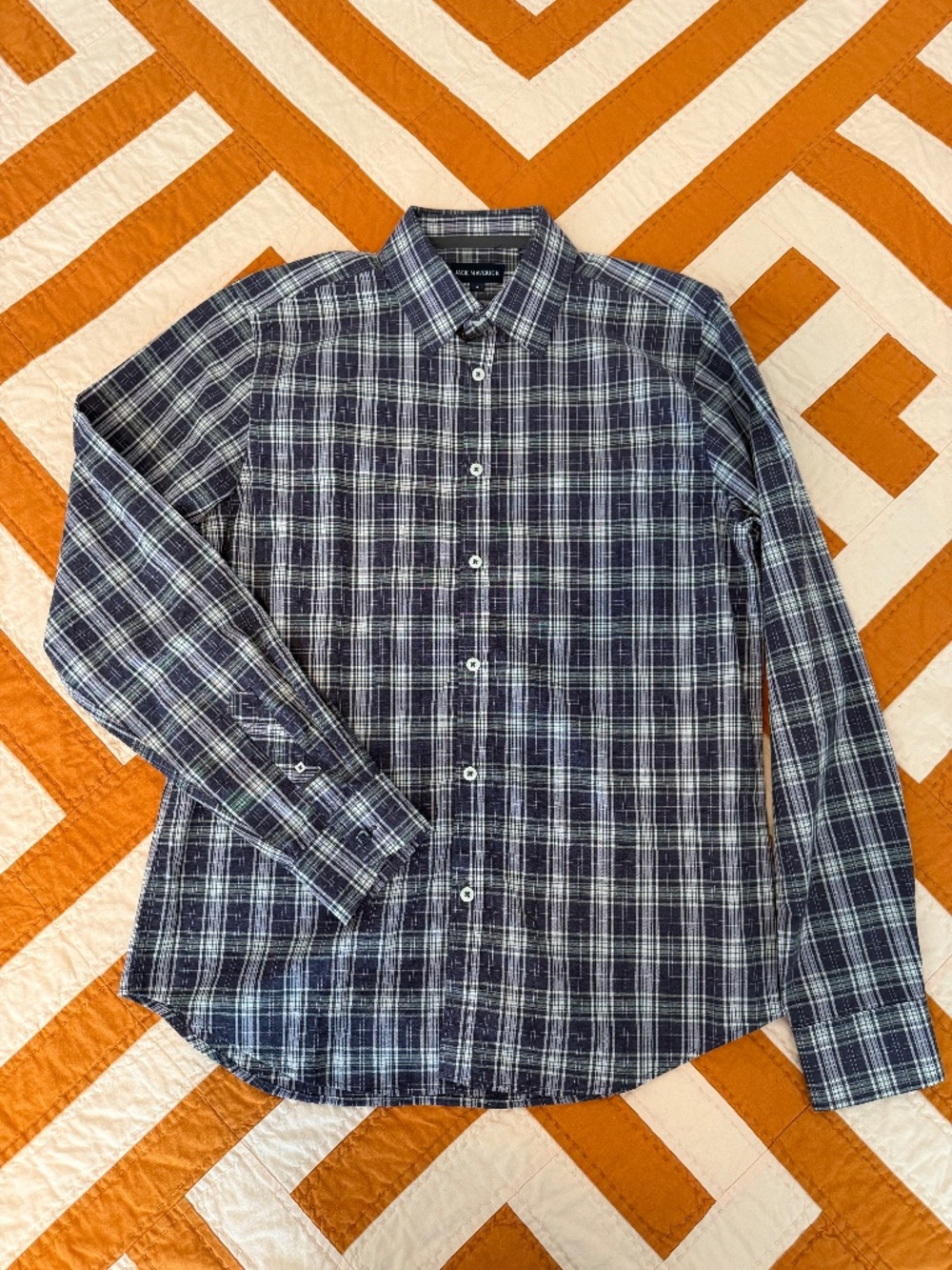Jack Maverick men’s medium purple plaid dress shirt